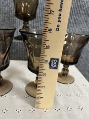 Fostoria Jamestown Brown Water Goblet 5 7/8 in Tall- Discontinued- 5 glasses