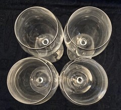 4 Schott Zwiesel Wine Glasses Carisma Platinum Blown Glass Vintage Discontinued