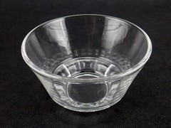 Fostoria Raleigh Crystal Clear Mayonnaise Bowl w/ Under Plate and Ladle-3 pcs.