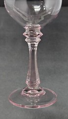 Set Of 3 American Stemware Princeton Pink Blown Glass Water Wine Glasses