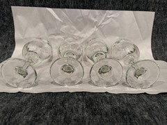Set of 4 Vintage Libbey Winter Village Holiday Wine Glasses Christmas Xmas