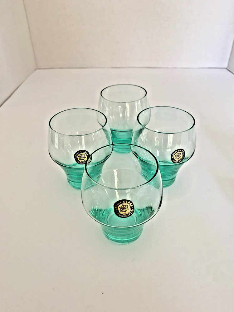 Sasaki Harmony Aqua Flat Tumbler 4 oz – Set of 4