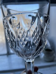 EAPG Doyle & Co. Flint Glass Goblet Pattern No. 33 Thumbprint And Diamond