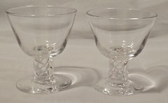 Steuben Crystal Cocktail Goblet Air Twist Stem 3 1/2 «( Price Per One Glass)