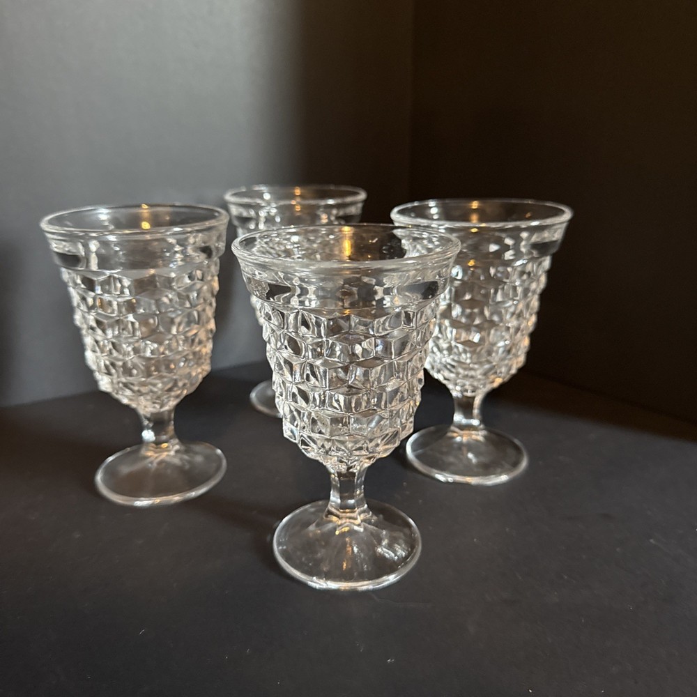 American Clear (Stem 2056) by FOSTORIA Claret Glass 4 7/8” x 3 1/8” – Set Of 4