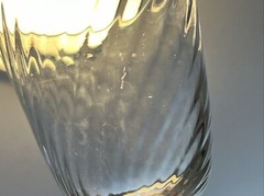 3 Vtg Luminarc D’Arques Swirl Optic Wine Water Goblet Glasses France 6 5/16”READ