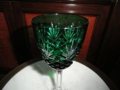 Faberge Odessa Emerald Green Crystal Colored Glass
