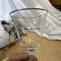 Lenox “ FAIR LADY “ (Platinum Trim) Crystal, Water, Wine, Glass, Goblet 1976-86