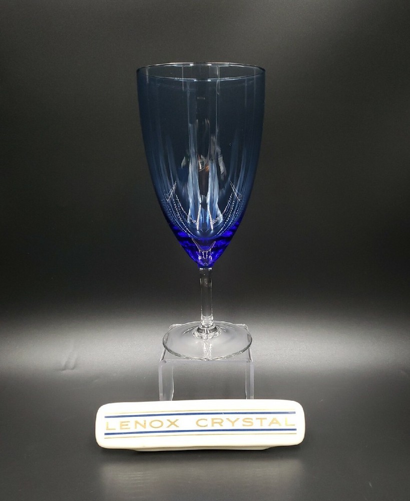 Lenox Crystal GEMS Blue Iced Tea Glass MINT