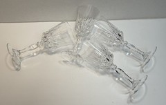 Set of 2 Vintage Crystal Villeneuve Wine Goblets Cristal D’Arques-Durand