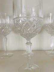 Marquis by Waterford Crystal Wine Goblet Set of 8 Diamond Cut Vintage Barware