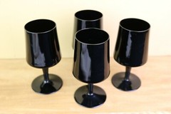 All Black Wine Glasses 5 » Verve Gorham Crystal Unique Shape