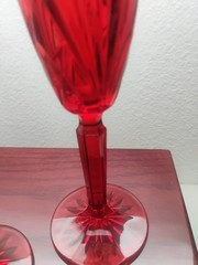 Set of 4 Marquis Brookside Red Champagne Flutes by Waterford