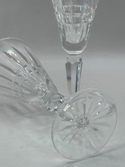 Set of 6 Glenmore Fluted Champagne Glasses by Waterford Crystal Glass 7 1/8″