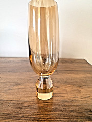 Wine or Champagne Glass-Iridescent Gold-Ava Collection by Tempa-Faceted Base