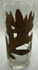 M Petti Glasses Set 4 Oak Leaf & Acorn Set 4 Tumbler High Ball Rare Signed MCM
