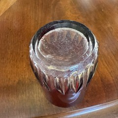 Antique Ruby Flash Souvenir Tumbler Etched «Ontario Beach 416 1900»