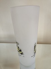 Vintage Libbey Frosted Glass Southern Belle Pastel Tom Collins Barware