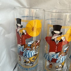 Jim Beam Drinking Glass Horse Racing Stakes Spiral 1988 Festival Lot Of 4 Box21