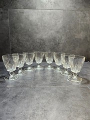 Vintage Starlite by Hazel Atlas Water Wine Beverage Glasses