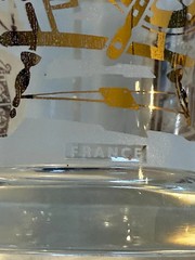 Set of 4 Frosted Whiskey ‘Low Ball’ Glasses from FRANCE – Early American Styling