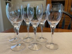 Gorham Crystal 8 1/4 inch Water or Wine Glasses in Jolie Pattern (set of 6)