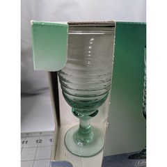 Libbey Sirrus Coolers Goblets 15 Oz Spanish Green Lot of 4 Glass