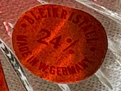 Nachtmann Traube Cranberry Gold Cut to Clear Crystal Cognac Glass W. Germany box