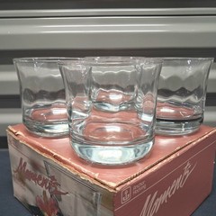 VTG Anchor Hocking Moments Rocks Glasses 10oz Whiskey Lowball Weighted USA 4pack
