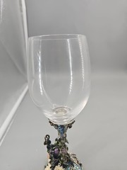 KIRKS FOLLY MERLIN WIZARD MAGIC GOBLET GLASS JEWELED STONES RARE 8″