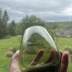 Vintage Matching Green Glass Tumblers With Carrier/caddy Set Of 8 Cups Glasses