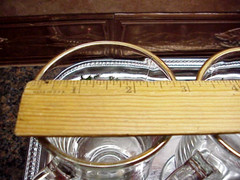 Vintage Libbey Holly Ribbon Irish Mugs (3) Footed Gold Band 5 3/4″ Tall Marked