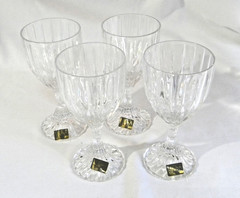 Mikasa Park Lane Crystal Wine Glasses, Set Of 4, SN101/003, New, Open Box