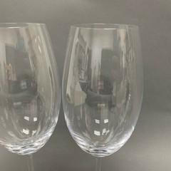 Clear Wine Glass Glasses Large 10 1/8″ High Lot of 2