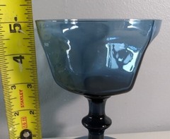 SET of 1 Vintage LENOX Crystal Antique Dark Blue Champagne Tall Sherbet Glass