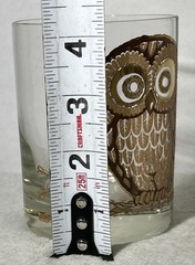 Georges Briard Owl 14 Oz Rocks Glasses Set Of 6 MCM Double Old Fashioned Sigma