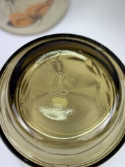 VTG Libbey Tawny Garden Party Tumblers Set of 10 Butterfly Wheat Amber Glass