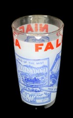 1950s Hazel-Atlas Frosted Niagara Falls Tumbler Drinking Glass