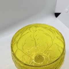 Cabbage Leaf heavy glass Sigma Taste Setter RETIRED Secla Yellow Goblet bar art