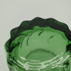 3 Vintage Anchor Hocking Star Fire Swirl Green Cocktail Glasses