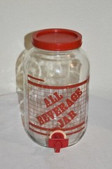 VINTAGE GLASS GALLON SUN ALL BEVERAGE TEA JAR 1990’S FUN ! EUC