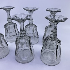 Fostoria Virginia Smokey Gray Water Goblets 7 1/4” – Set Of 6