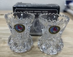 Vintage Hofbauer 24% Lead Crystal Glass Mini Vase Set – Made In Germany – Kmart