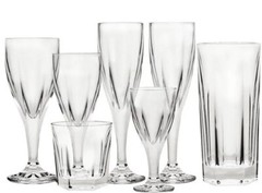 Bohemia Crystal Champagne Flutes Hand Cut «VICTORIA» Collection Set of 2