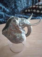 Frankli Wild Royal Selangor Elephant Sculpted Art Pewter Shot Glass