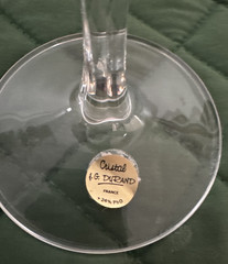 Lot of 6 Cristal J D Durand Water/Wine Goblets Frosted Petals Stemware France