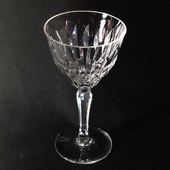 JOSAIR EDITH LARGE CLARET WINE GLASS, Cut Lead Crystal, 7″, 8 Oz, GERMANY