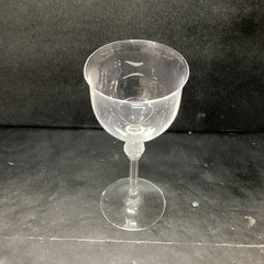 Mikasa Crystal Promises Wine Glass, Vtg Frosted Ball Stem, Replacement Stemware