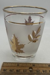 Libbey Glass Company Golden Foliage Juice Glass 3.5” Tall 5 Oz