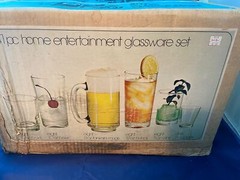 NOS Hazelware Glassware Set of 41 Pc Home Entertainment Cocktail Glasses NEW